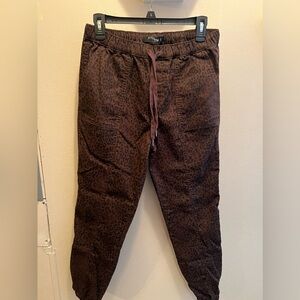 Women's Brown Leopard Print Joggers